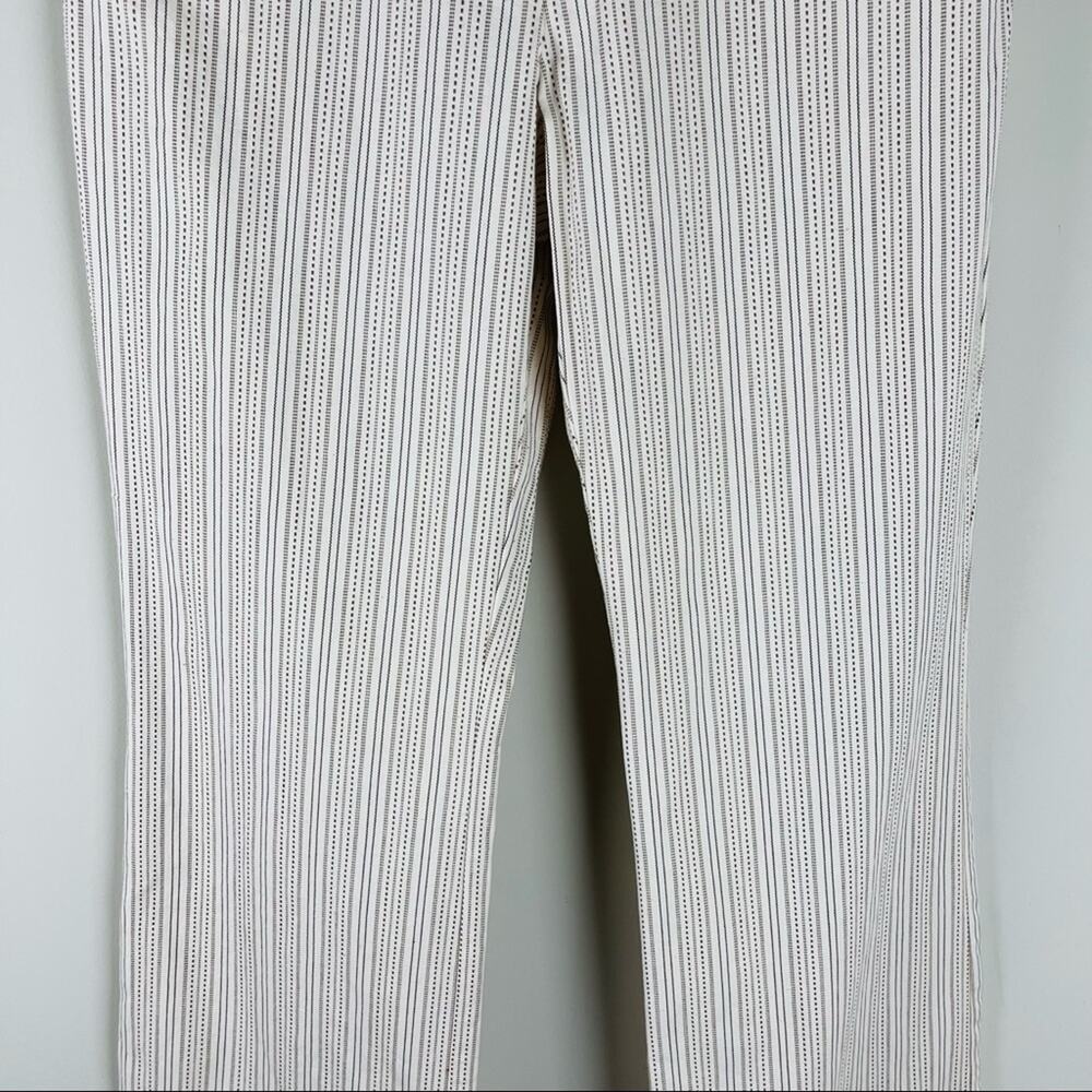 Michael Kors cream brown striped boot cut flare preppy light academia pants 8 - Picture 3 of 9